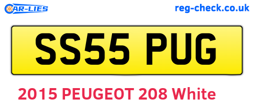 SS55PUG are the vehicle registration plates.
