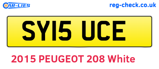 SY15UCE are the vehicle registration plates.