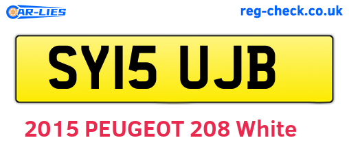SY15UJB are the vehicle registration plates.