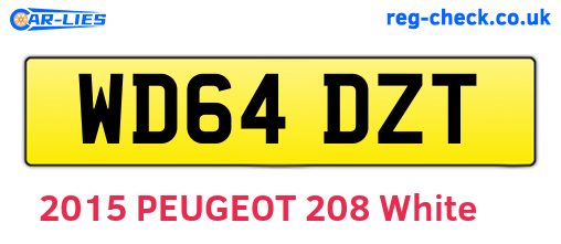 WD64DZT are the vehicle registration plates.