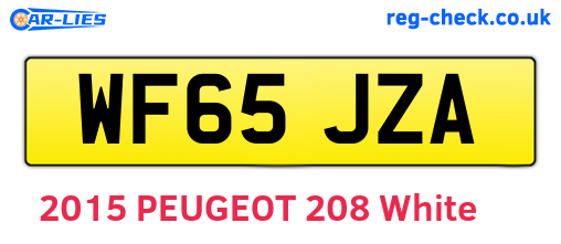 WF65JZA are the vehicle registration plates.