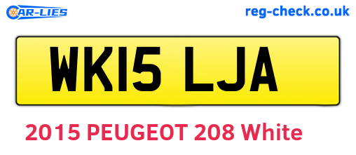 WK15LJA are the vehicle registration plates.