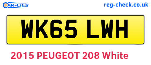 WK65LWH are the vehicle registration plates.