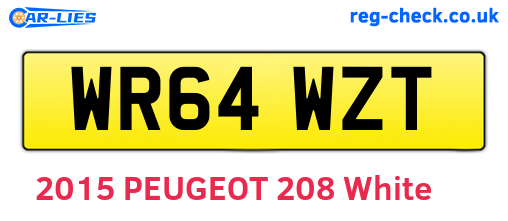 WR64WZT are the vehicle registration plates.