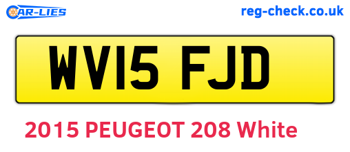 WV15FJD are the vehicle registration plates.