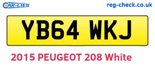 YB64WKJ are the vehicle registration plates.