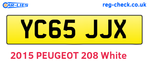YC65JJX are the vehicle registration plates.