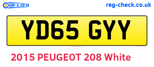 YD65GYY are the vehicle registration plates.