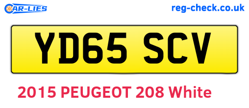 YD65SCV are the vehicle registration plates.