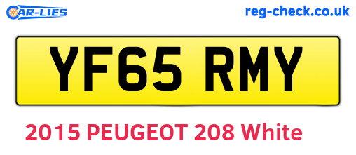 YF65RMY are the vehicle registration plates.