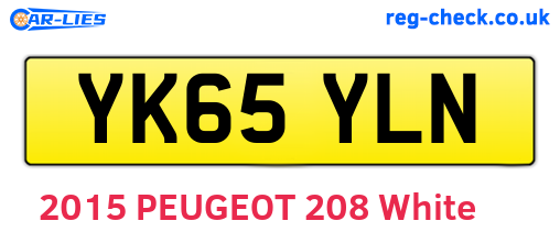 YK65YLN are the vehicle registration plates.