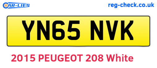 YN65NVK are the vehicle registration plates.