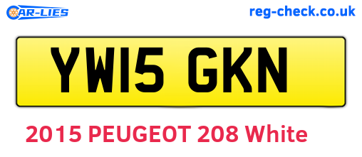 YW15GKN are the vehicle registration plates.