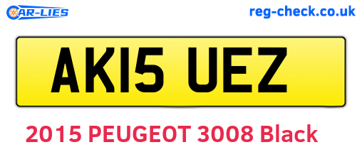 AK15UEZ are the vehicle registration plates.