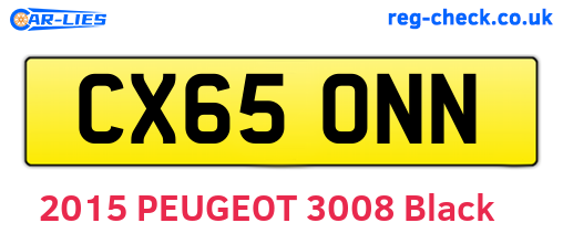 CX65ONN are the vehicle registration plates.