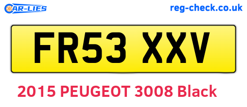 FR53XXV are the vehicle registration plates.