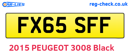 FX65SFF are the vehicle registration plates.