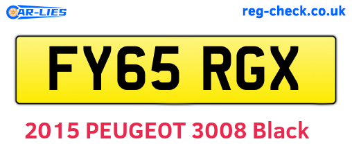 FY65RGX are the vehicle registration plates.