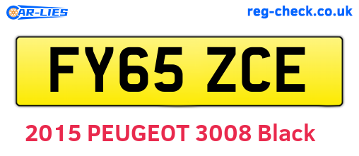 FY65ZCE are the vehicle registration plates.