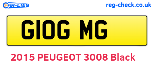 G10GMG are the vehicle registration plates.