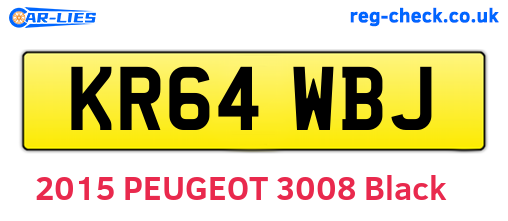 KR64WBJ are the vehicle registration plates.
