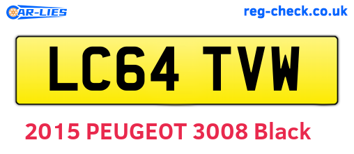 LC64TVW are the vehicle registration plates.