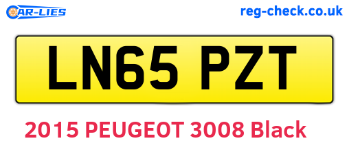 LN65PZT are the vehicle registration plates.