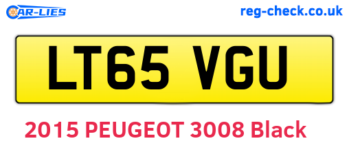LT65VGU are the vehicle registration plates.