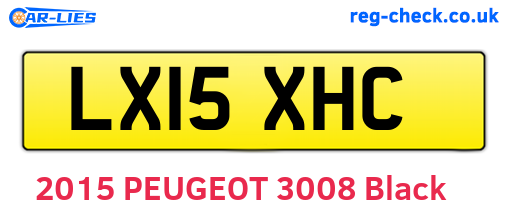 LX15XHC are the vehicle registration plates.