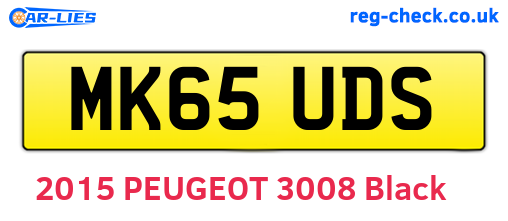 MK65UDS are the vehicle registration plates.