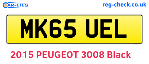 MK65UEL are the vehicle registration plates.