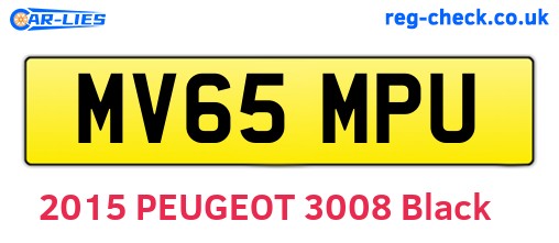 MV65MPU are the vehicle registration plates.