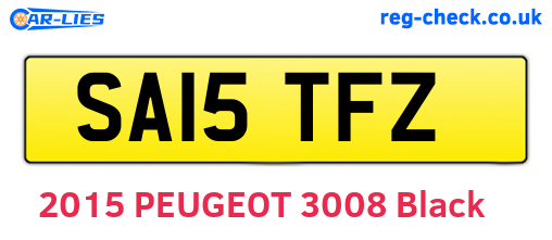 SA15TFZ are the vehicle registration plates.