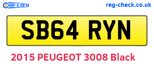 SB64RYN are the vehicle registration plates.