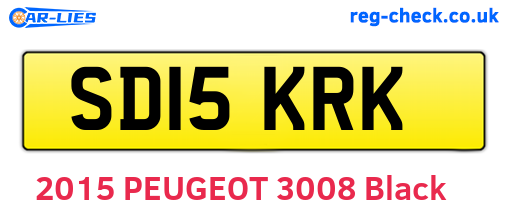 SD15KRK are the vehicle registration plates.