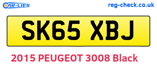 SK65XBJ are the vehicle registration plates.