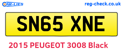 SN65XNE are the vehicle registration plates.