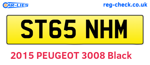 ST65NHM are the vehicle registration plates.