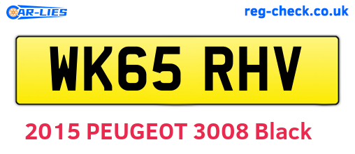WK65RHV are the vehicle registration plates.