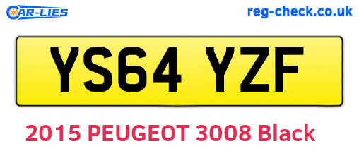 YS64YZF are the vehicle registration plates.