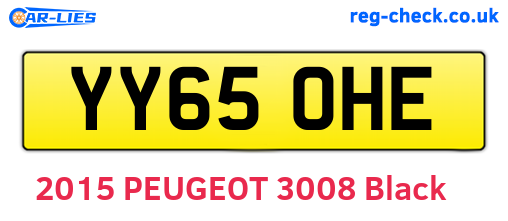 YY65OHE are the vehicle registration plates.
