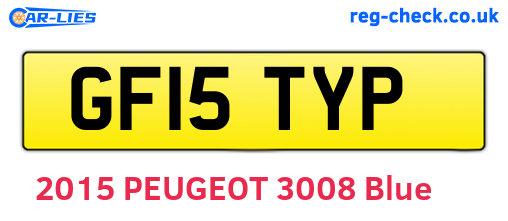 GF15TYP are the vehicle registration plates.