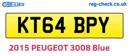 KT64BPY are the vehicle registration plates.