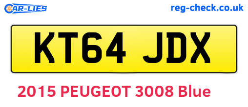 KT64JDX are the vehicle registration plates.