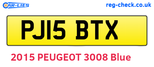 PJ15BTX are the vehicle registration plates.