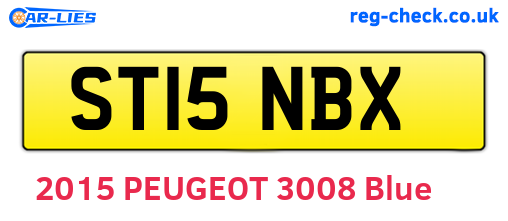 ST15NBX are the vehicle registration plates.