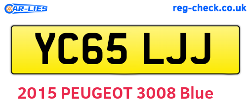 YC65LJJ are the vehicle registration plates.