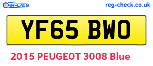 YF65BWO are the vehicle registration plates.