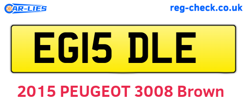 EG15DLE are the vehicle registration plates.