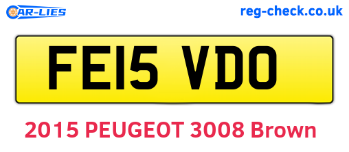 FE15VDO are the vehicle registration plates.